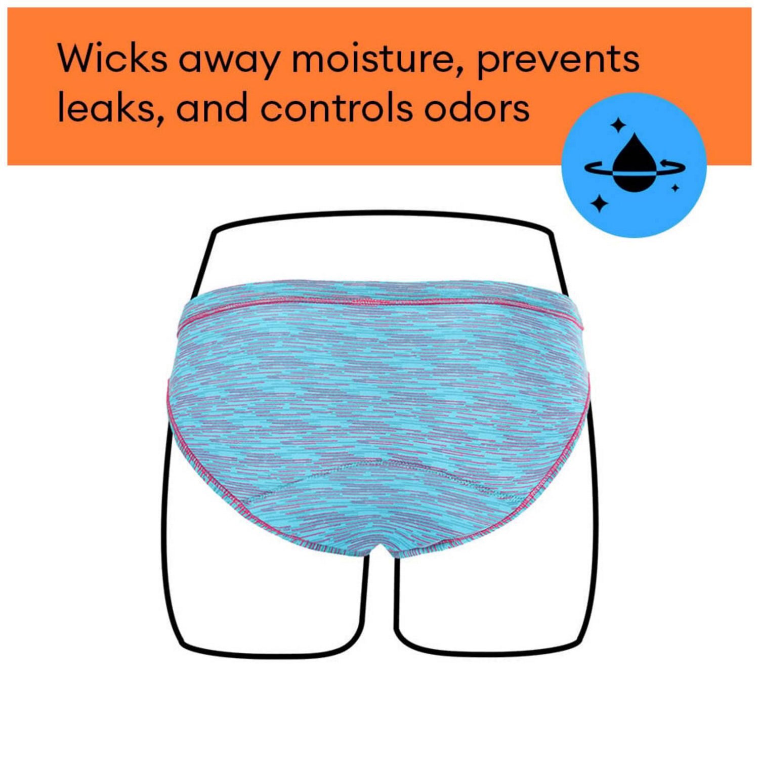 slide 3 of 6, Thinx Teens Black Leakproof Bikini Underwear Medium 1 ea, 1 ct