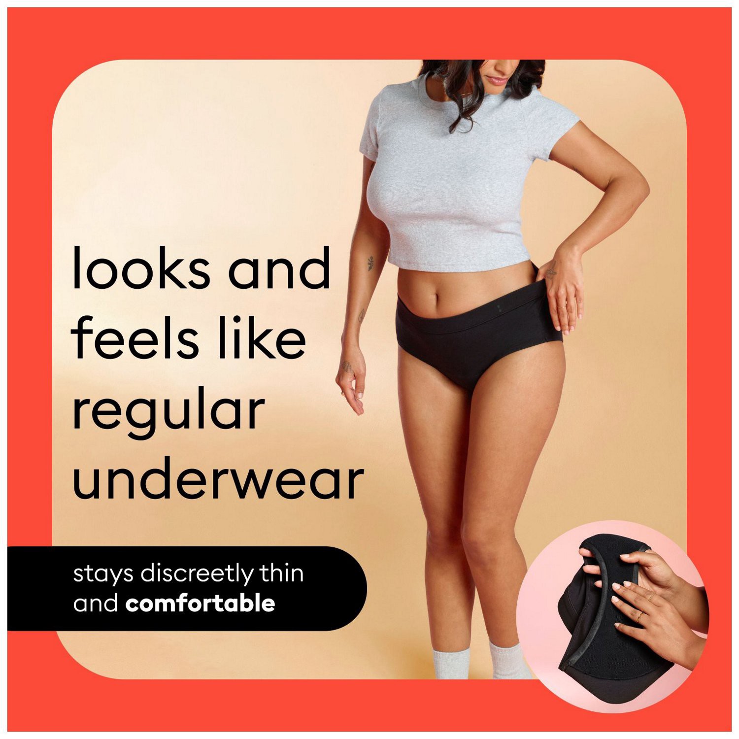 slide 2 of 8, Thinx for All Leakproof Brief Underwear Medium 1 ea, 1 ct