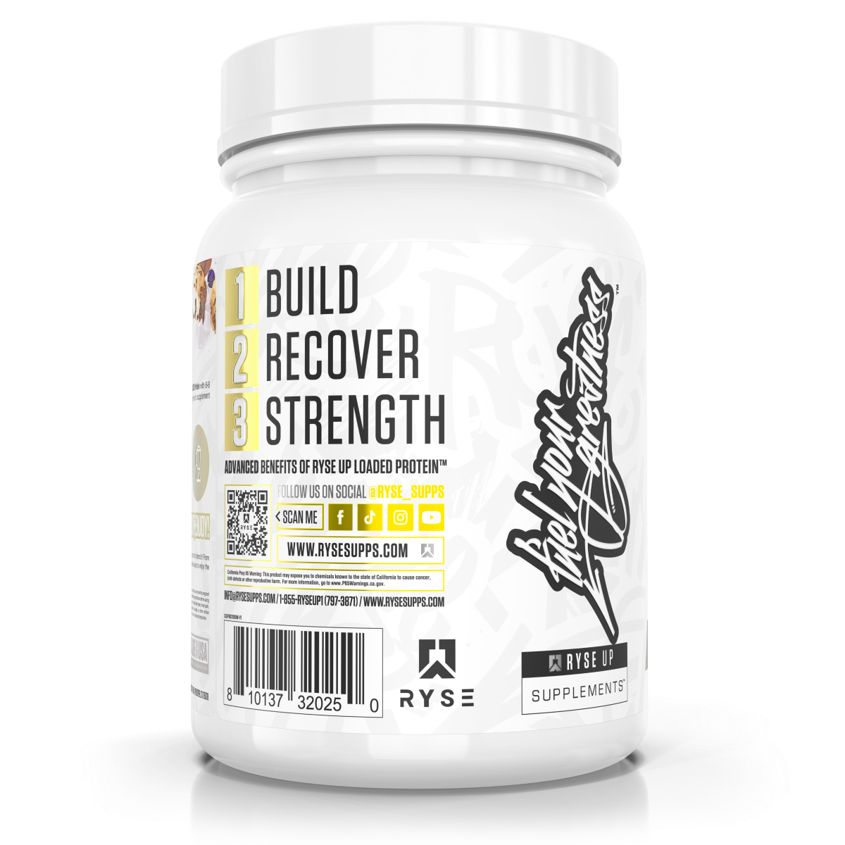 slide 3 of 3, Ryse Loaded Protein, Premium Whey Protein with MCTS, Blueberry Muffin 24.6oz, 20 Servings, 24.6 oz, 20 servings
