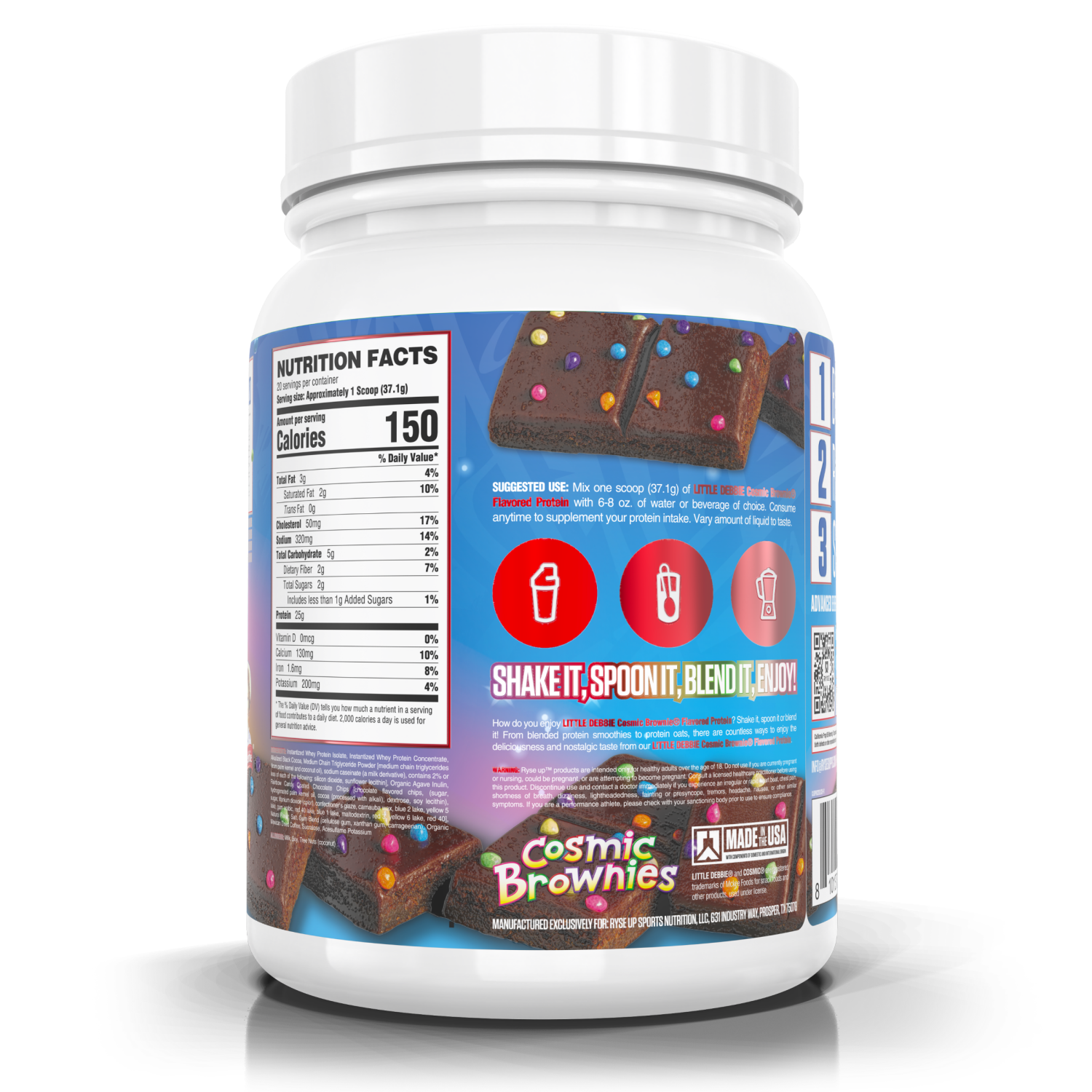 slide 2 of 2, RYSE Loaded Protein Little Debbie Cosmic Brownie 20sv, 1 ct