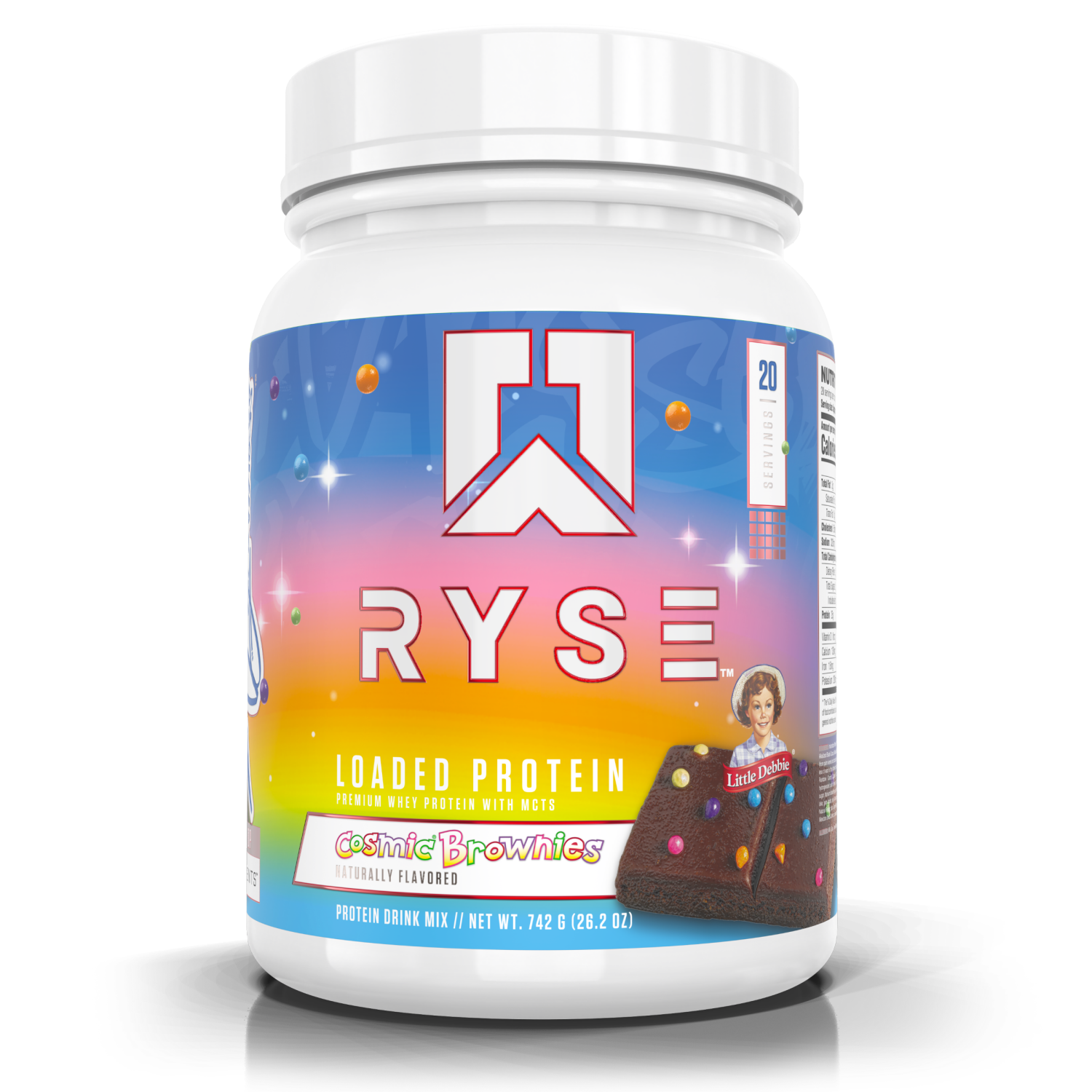 slide 1 of 2, RYSE Loaded Protein Little Debbie Cosmic Brownie 20sv, 1 ct