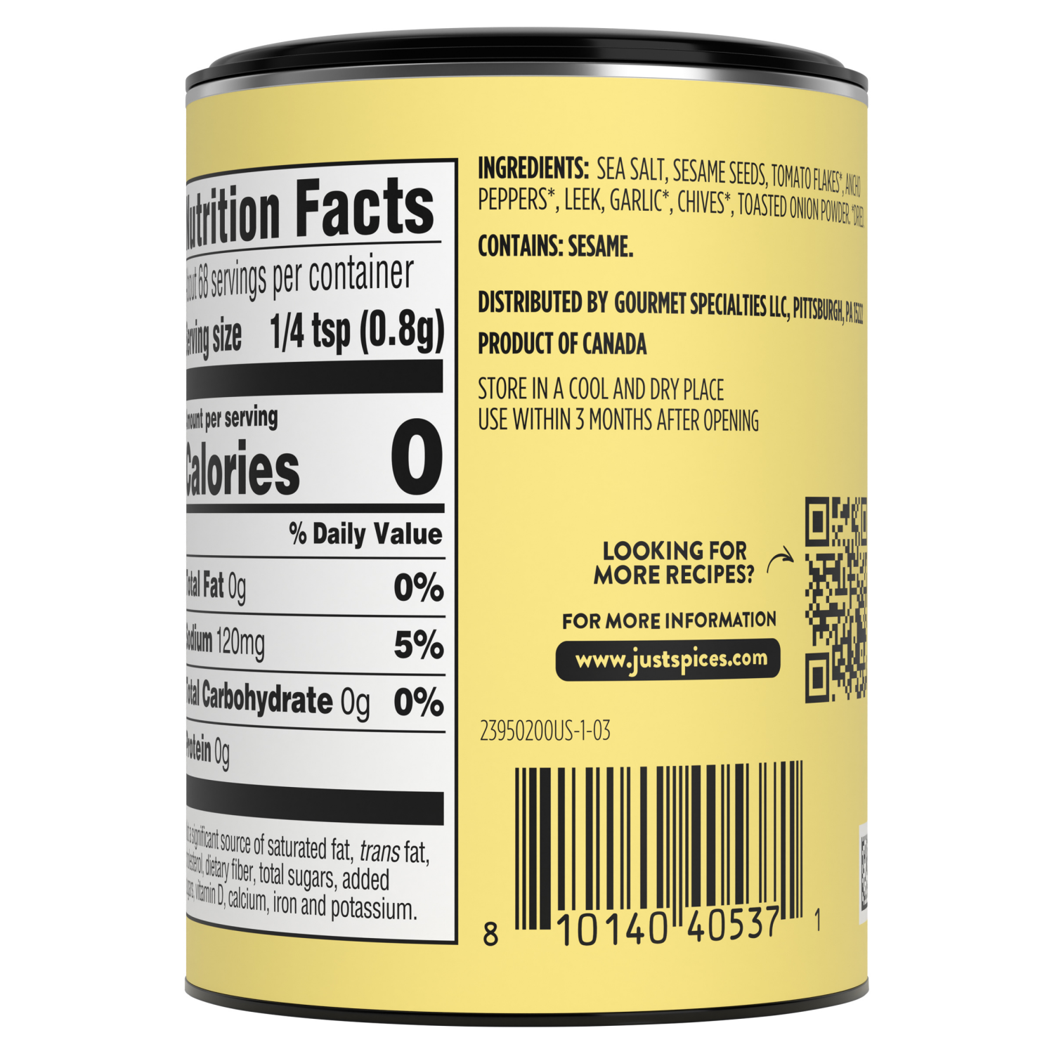 slide 2 of 4, Just Spices Egg Topping, 1.94 oz Jar, 1.94 oz