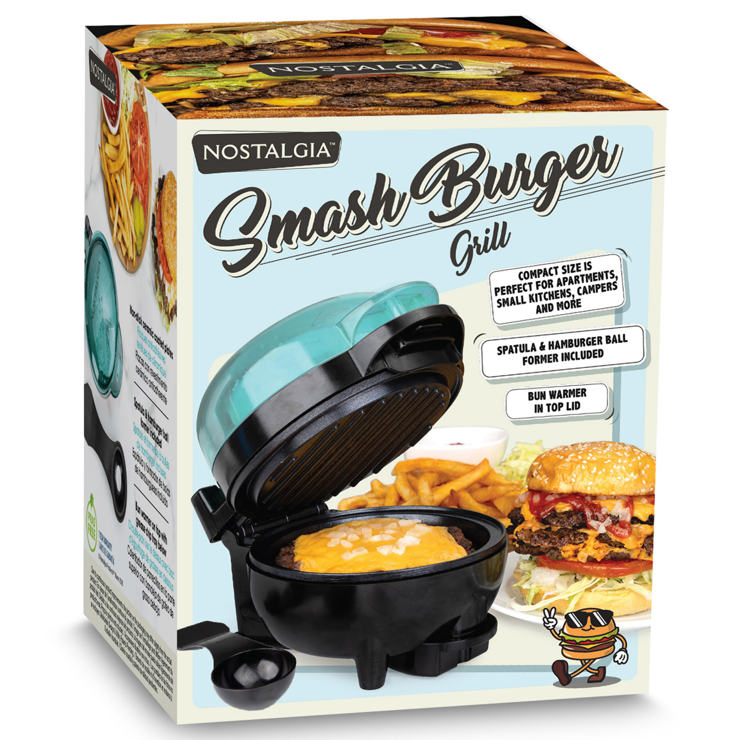 slide 4 of 5, NOSTALGIA ELECTRICS Nostalgia Mymini Smash Burger Grill, 1 ct