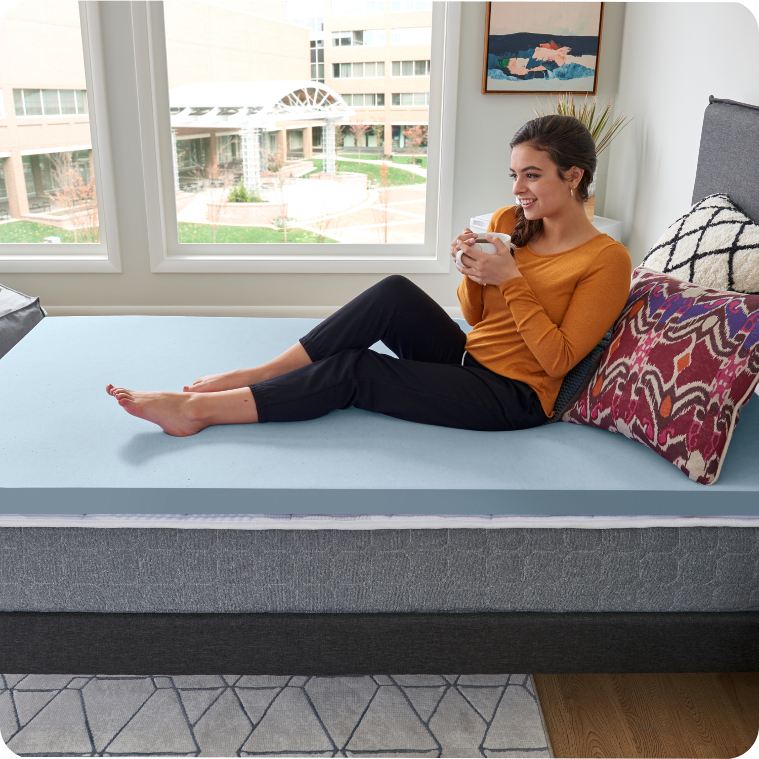 slide 6 of 8, Sealy Dreamlife 1.5 Gel Memory Foam Mattress Topper, Twin, Twin Size