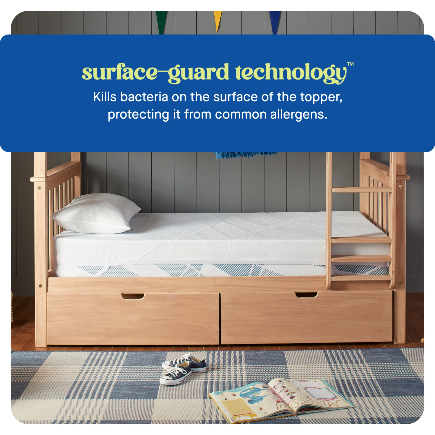 slide 3 of 8, Sealy Dreamlife 2 Gel Memory Foam Mattress Topper with Cooling Cover, Full, 1 ct