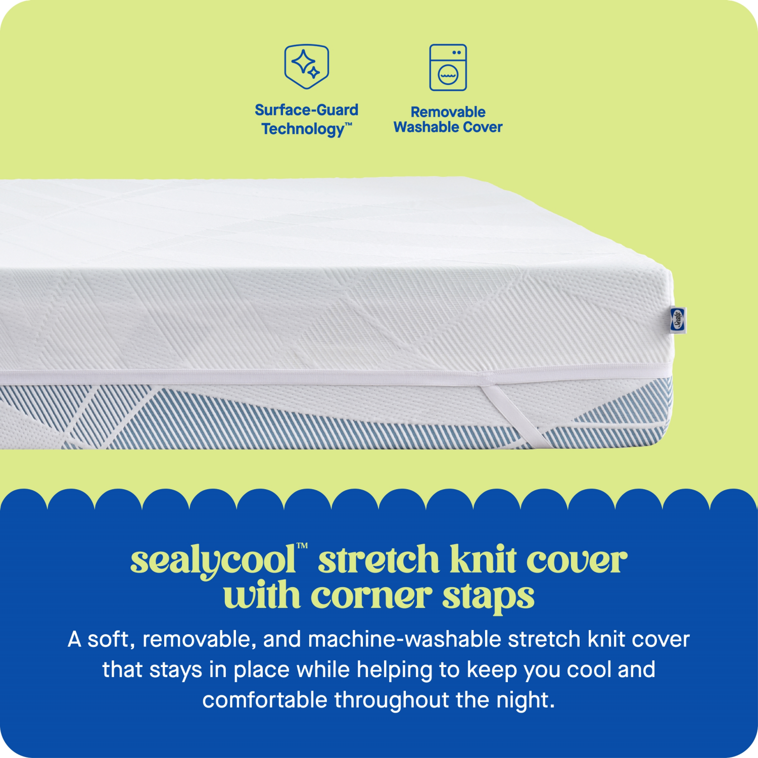slide 6 of 8, Sealy Dreamlife 2 Gel Memory Foam Mattress Topper with Cooling Cover, Full, 1 ct