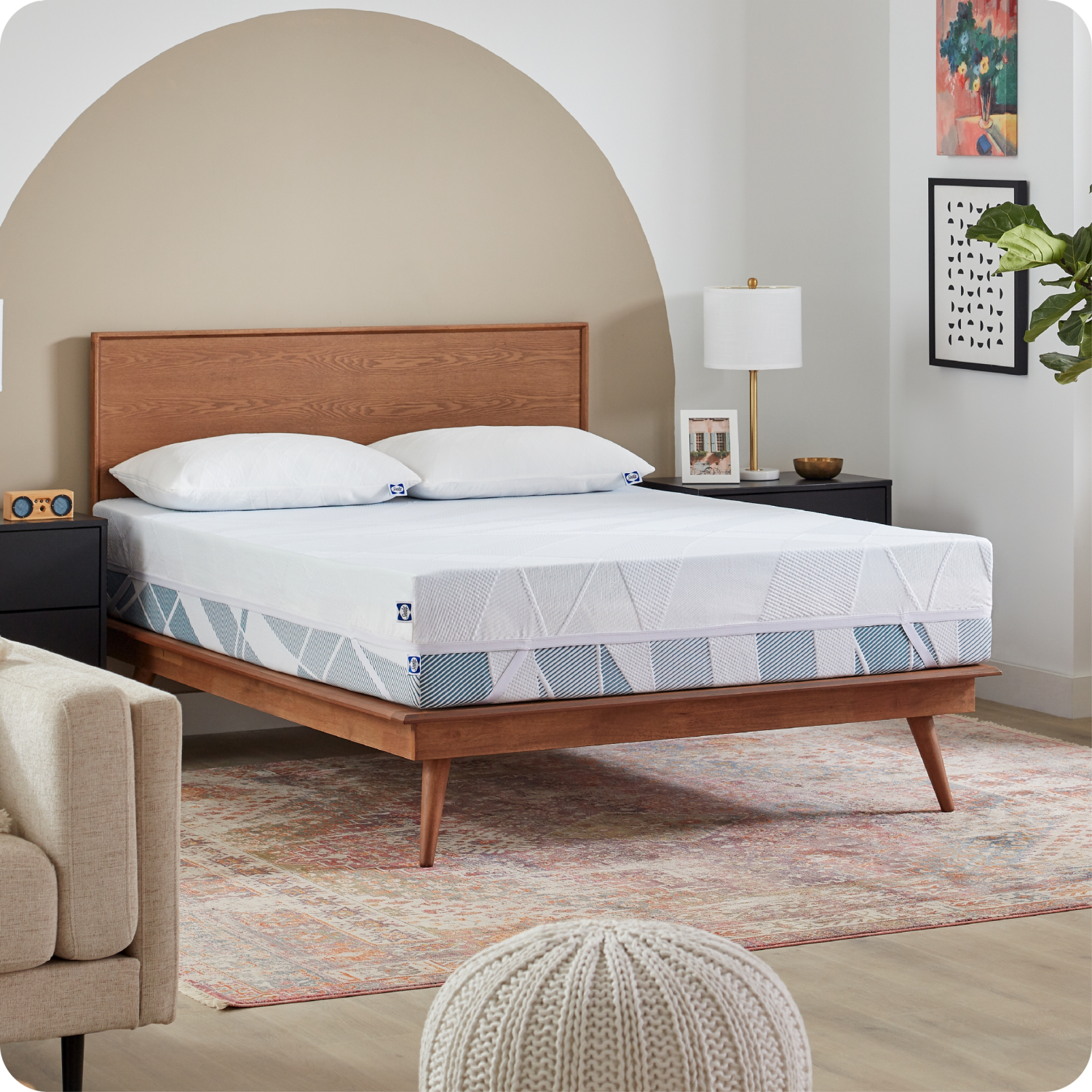 slide 4 of 8, Sealy Dreamlife 2 Gel Memory Foam Mattress Topper with Cooling Cover, Queen, 1 ct