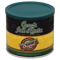 Chock Full O' Nuts Heavenly Original Medium Roast Decaf Ground Coffee 24 oz Canister