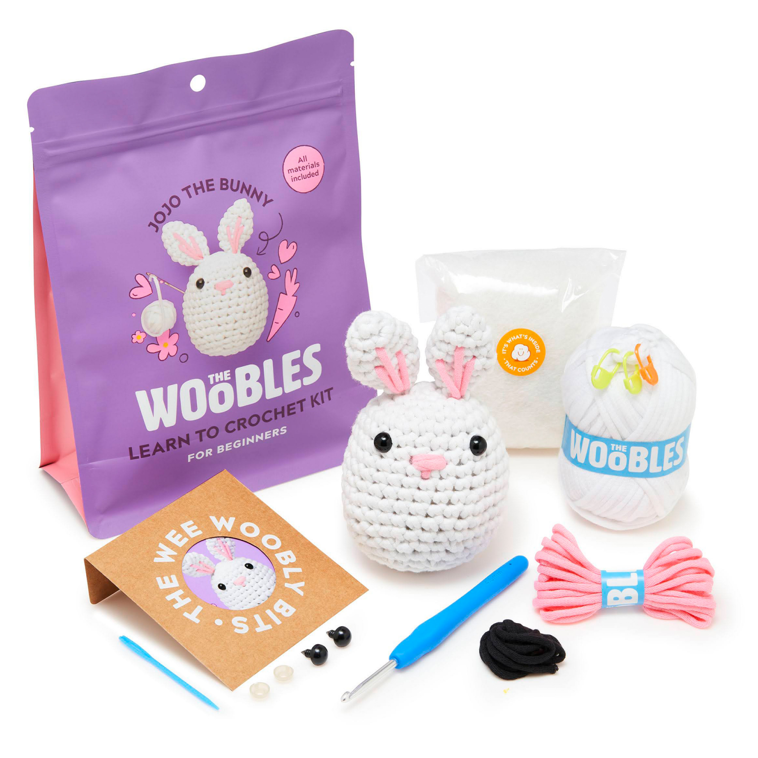 slide 2 of 5, The Woobles Jojo the Bunny Crochet Kit, 1 ct