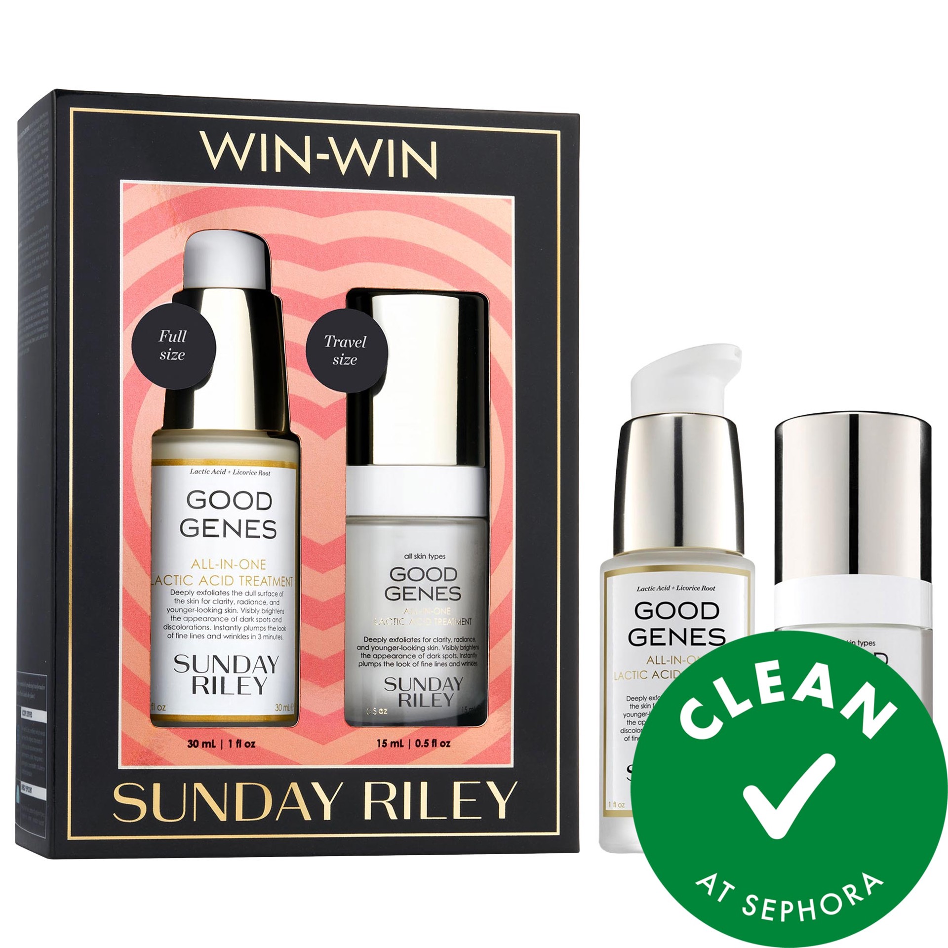 slide 1 of 6, Sunday Riley Good Genes All-In-One AHA Lactic Acid Treatment Duo, 1 ct