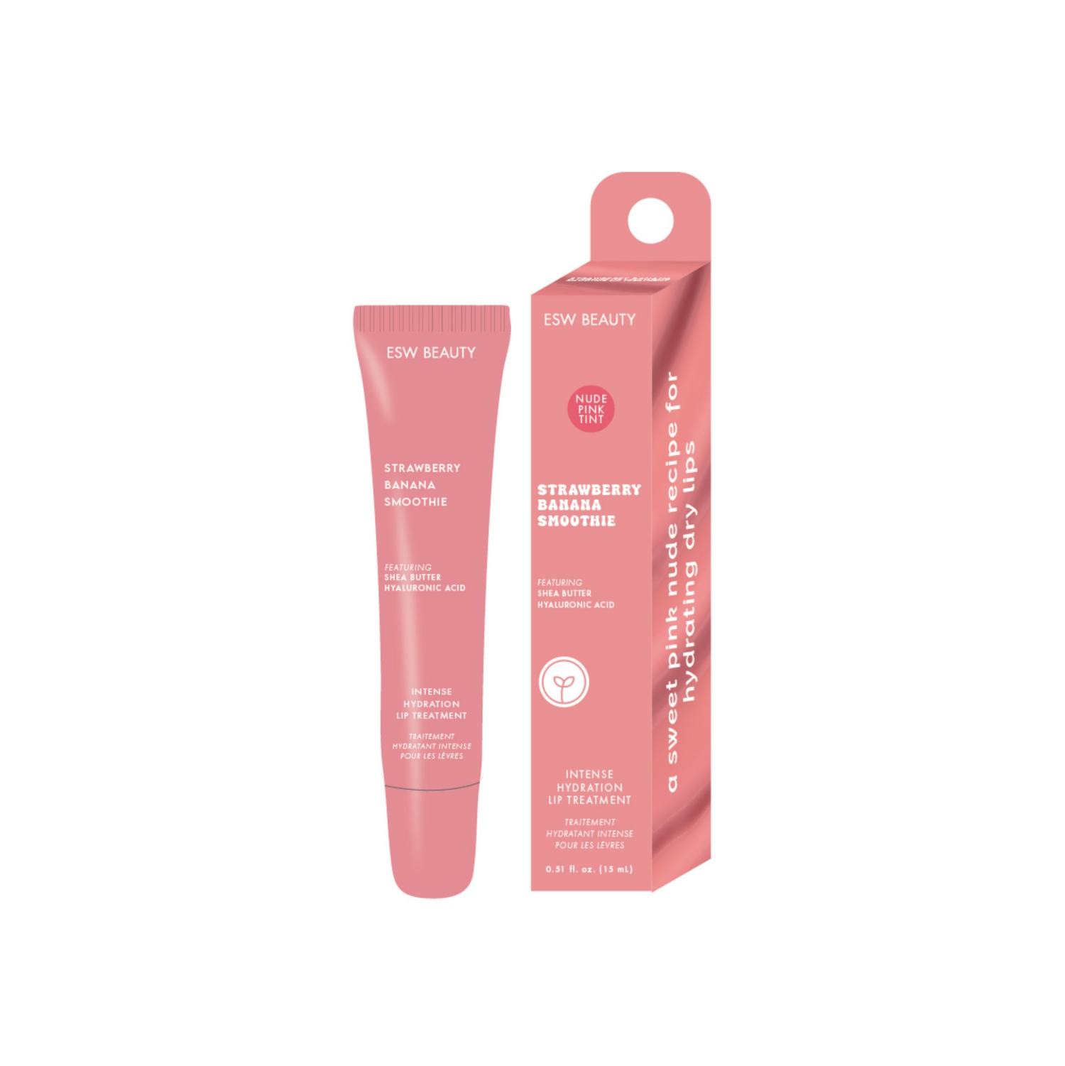 slide 2 of 2, ESW Beauty Intense Hydration Strawberry Banana Smoothie Lip Treatment 0.51 fl oz, 0.51 fl oz