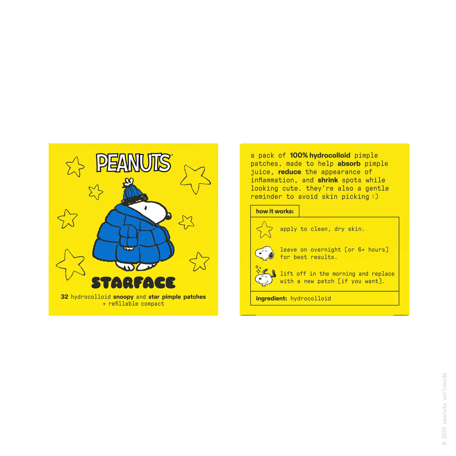 slide 2 of 2, STARFACE Hydro-Star® Snoopy Pimple Patches, 32ct, 32 ct