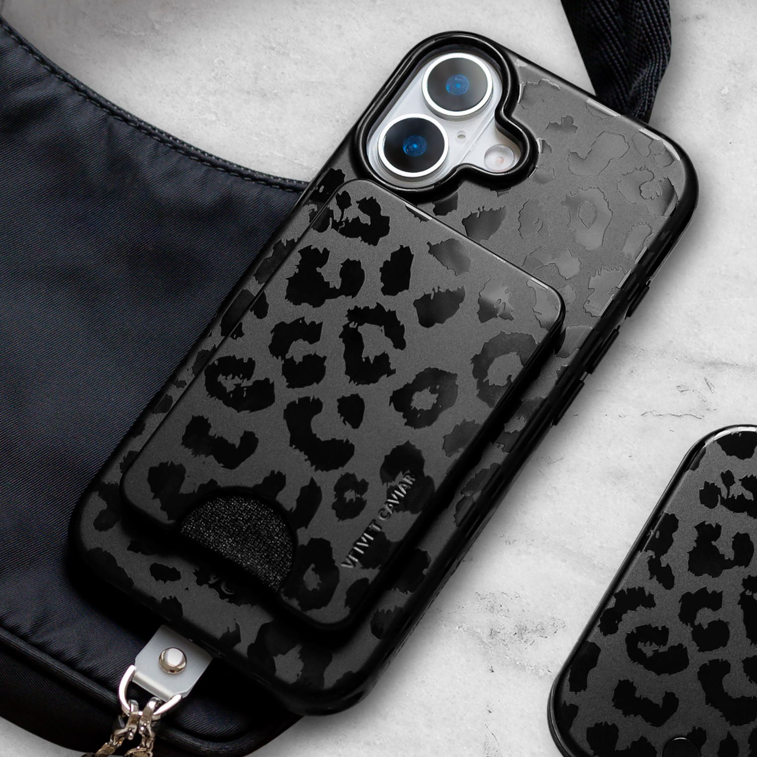 slide 3 of 6, Velvet Caviar Black Leo Magsafe Wallet, 1 ct