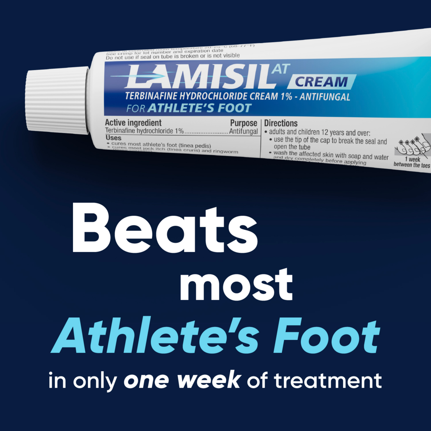 slide 3 of 7, Lamisil AT LamisilAT Athlete's Foot Cream 1oz, 1 oz