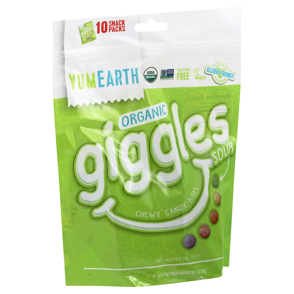 YumEarth Yumearth Organic Giggles Sour Chewy Candy Bites, 10-.5 Oz ...