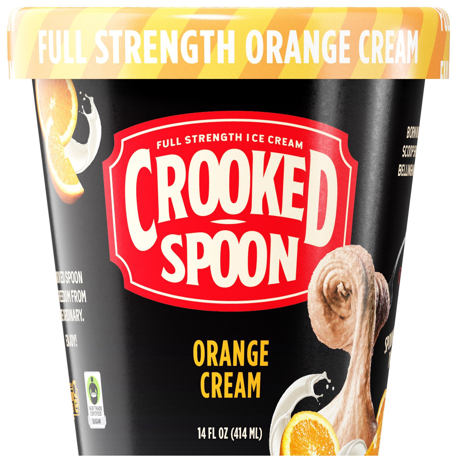 slide 1 of 1, Crooked Spoon Orange Cream Ice Cream, 14 oz