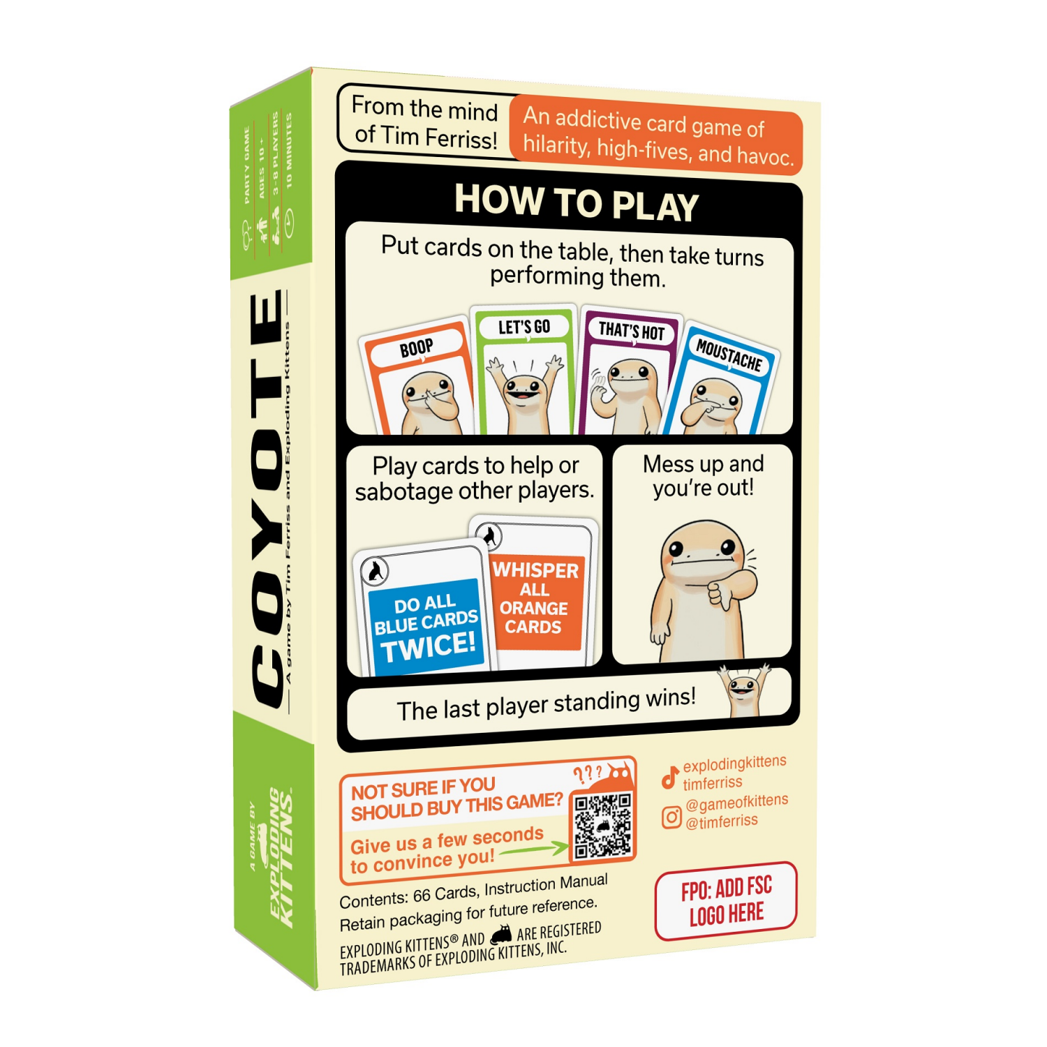 slide 2 of 2, Coyote Scramble Game, 1 ct