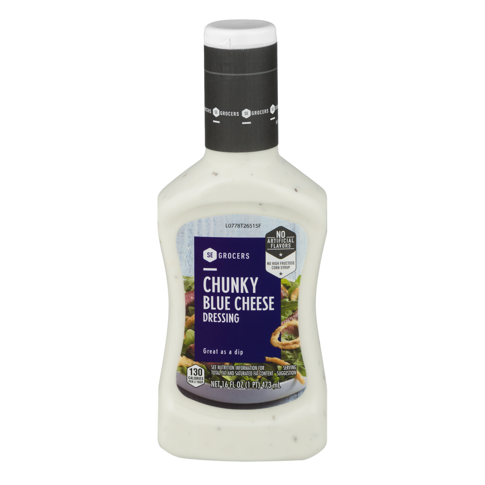 slide 1 of 1, SE Grocers Chnky Blue Cheese, 16 oz