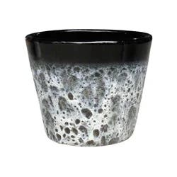 Blue Orange Pottery Volcanic Vaso - Black