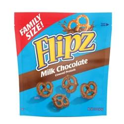 Flipz Milk Chocolate Pretzels Family Size 15 oz