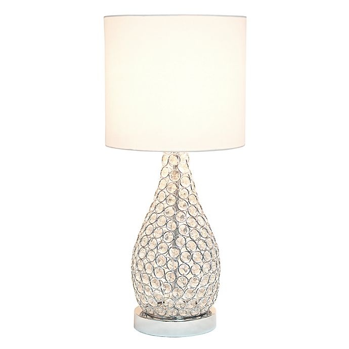 slide 4 of 7, Elegant Designs Elipse Crystal Decorative Gourd Table Lamp - Chrome, 1 ct