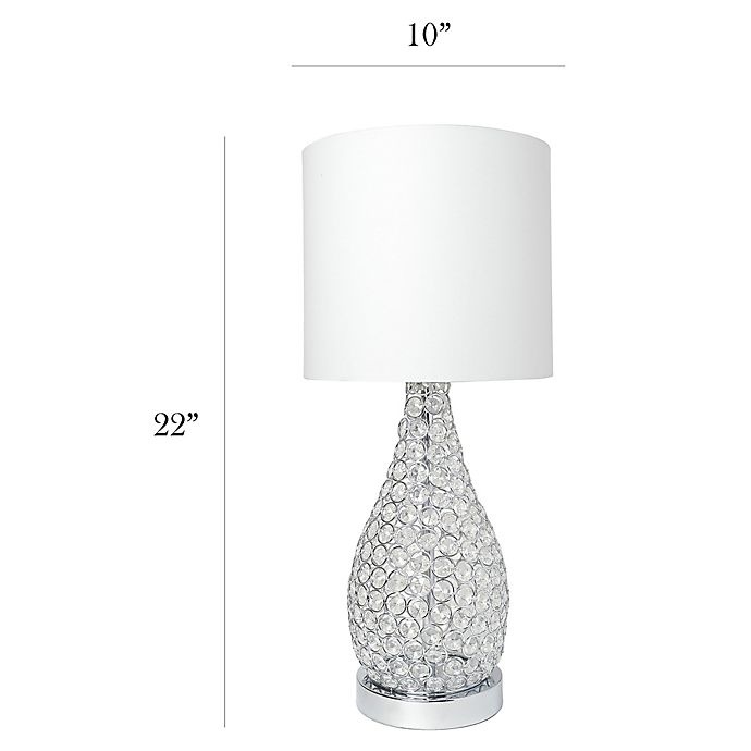 slide 5 of 7, Elegant Designs Elipse Crystal Decorative Gourd Table Lamp - Chrome, 1 ct
