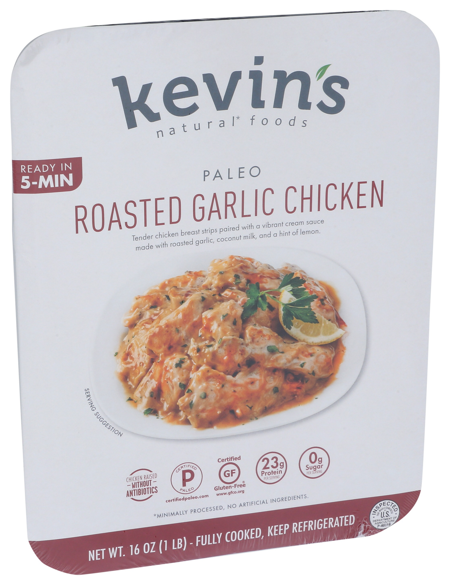 slide 4 of 5, Kevin's Natural Foods Paleo Roasted Garlic Chicken 16 oz, 16 oz