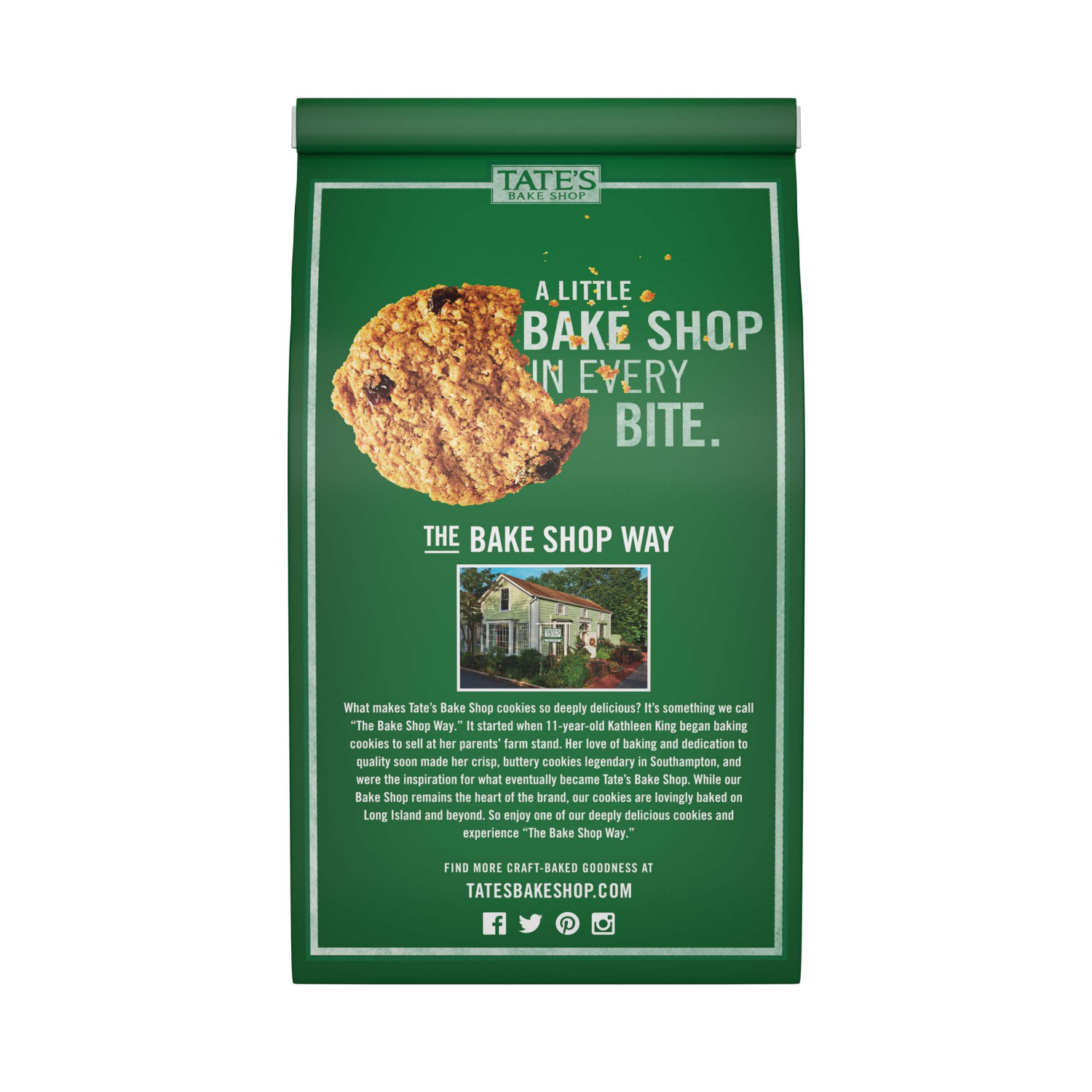 slide 8 of 8, Tate's Bake Shop Oatmeal Raisin Cookies, 7 oz, 7 oz