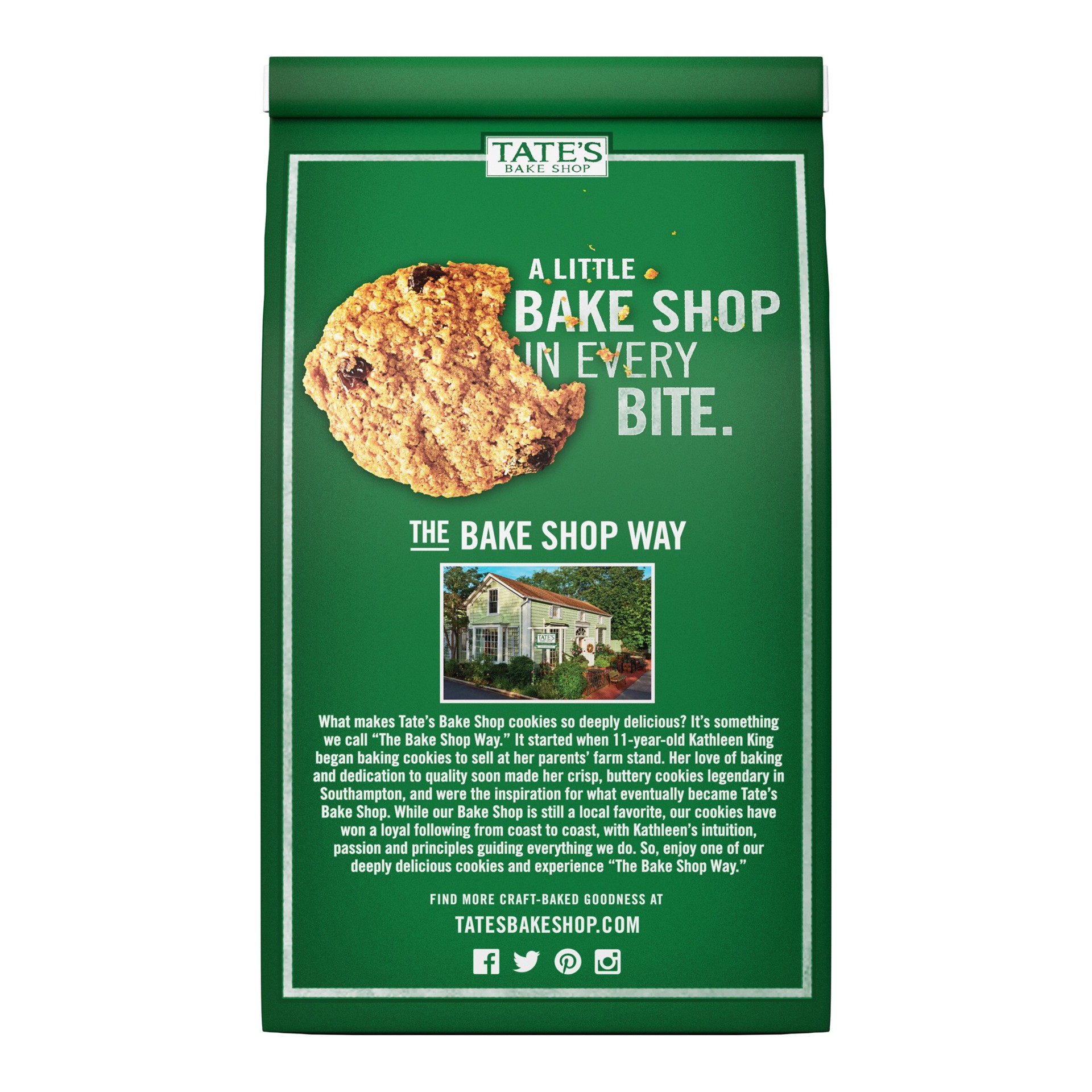slide 5 of 5, Tate's Bake Shop Oatmeal Raisin Cookies, 7 oz, 7 oz