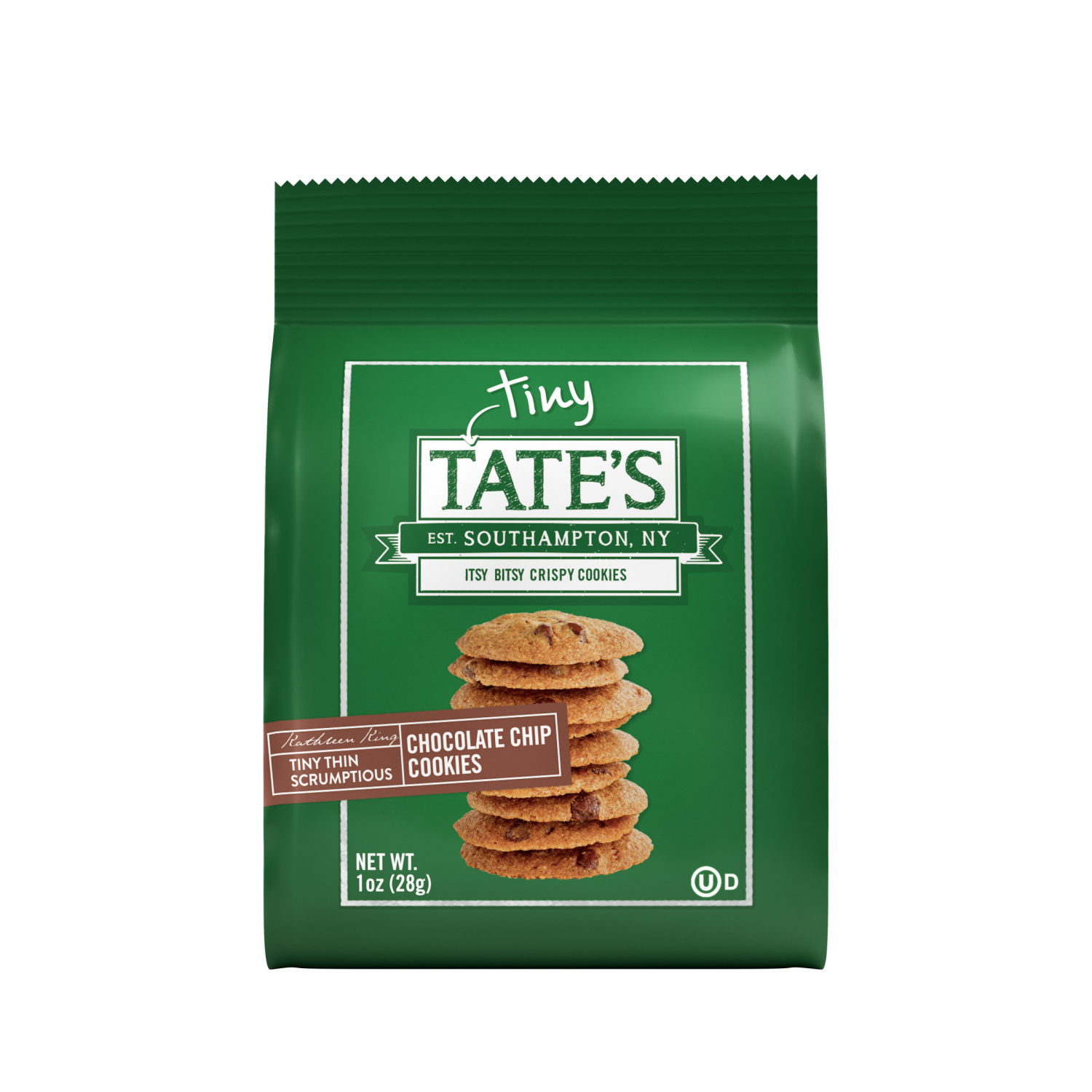 slide 1 of 8, Tate's Bake Shop Tiny Chocolate Chip Cookies, 1 oz, 1 oz