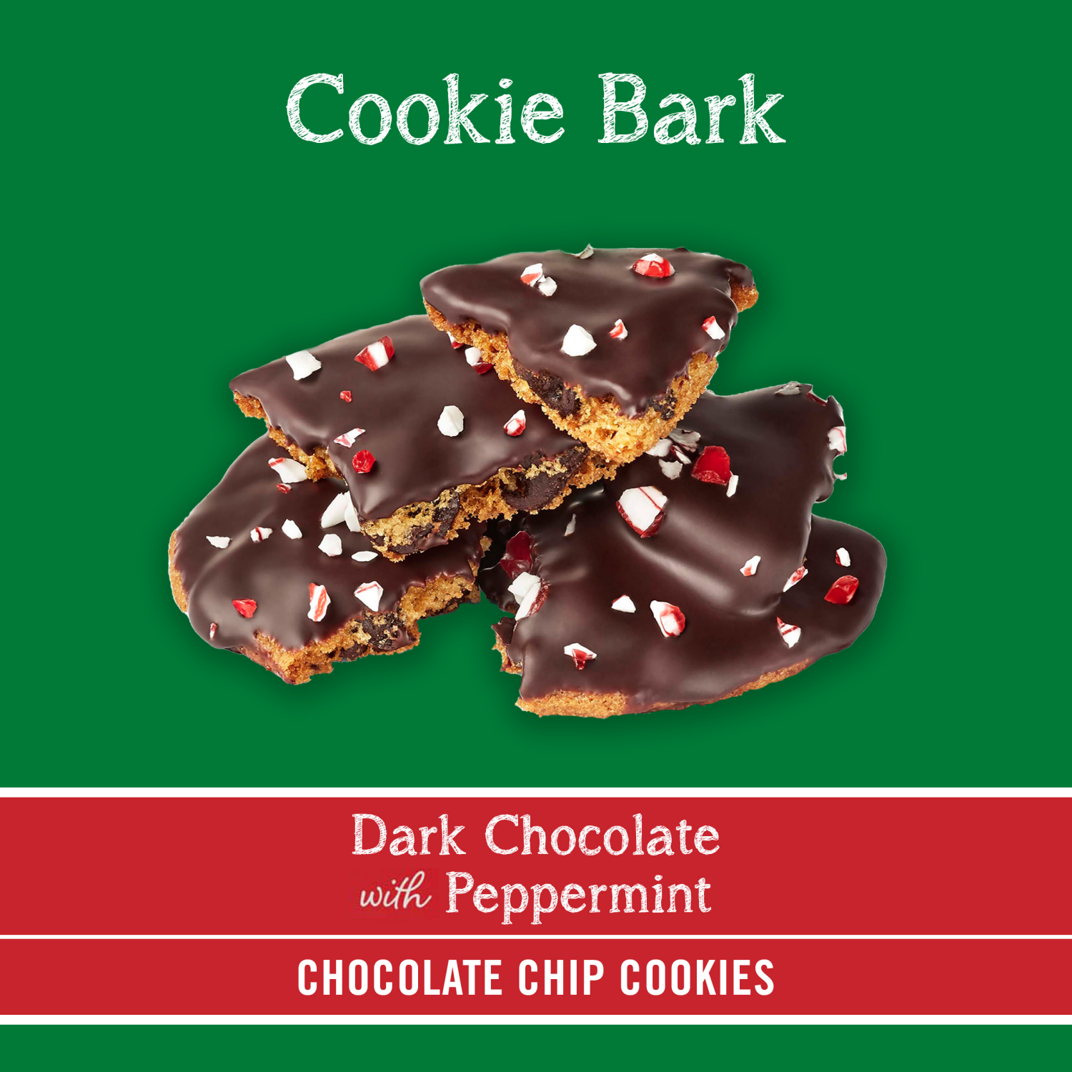 slide 4 of 5, Tate's Bake Shop Holiday Cookie Bark, Chocolate Chip Cookies with Dark Chocolate and Peppermint, Limited Edition, 4.6 oz, 4.64 oz