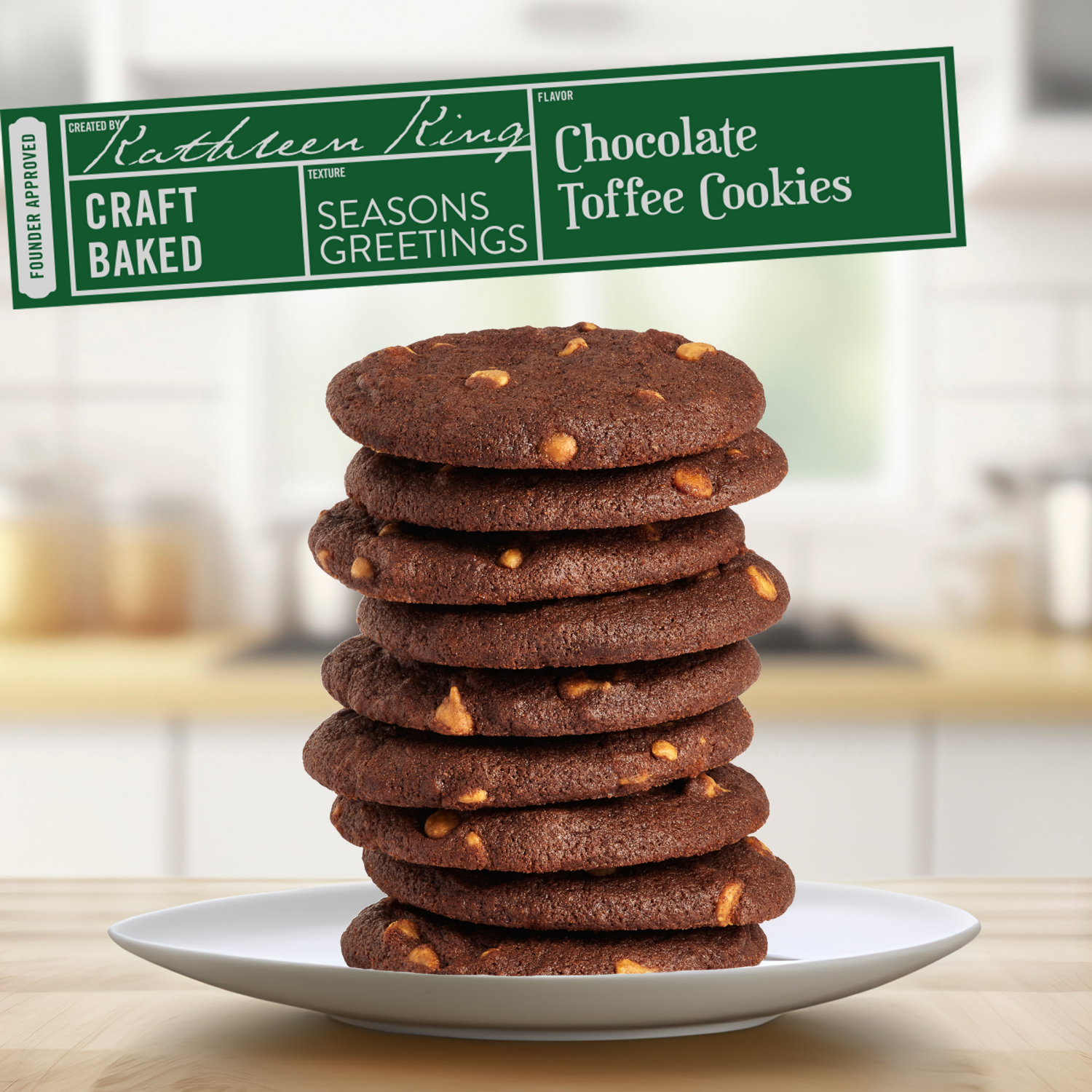 slide 6 of 8, Tate's Bake Shop Chocolate Toffee Cookies, Limited Edition Holiday Cookies, 6.5 oz, 6.5 oz