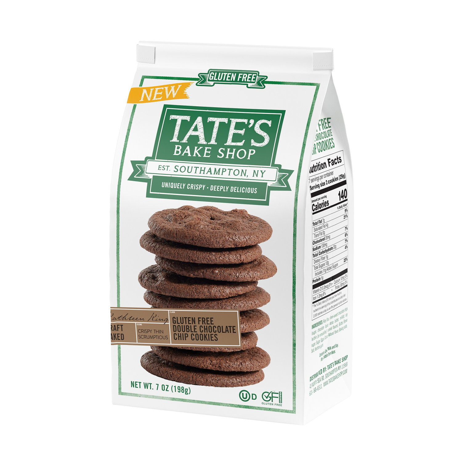 slide 4 of 4, Tates Cookies Double Chocolate Chip Gf 7 Oz, 7 oz