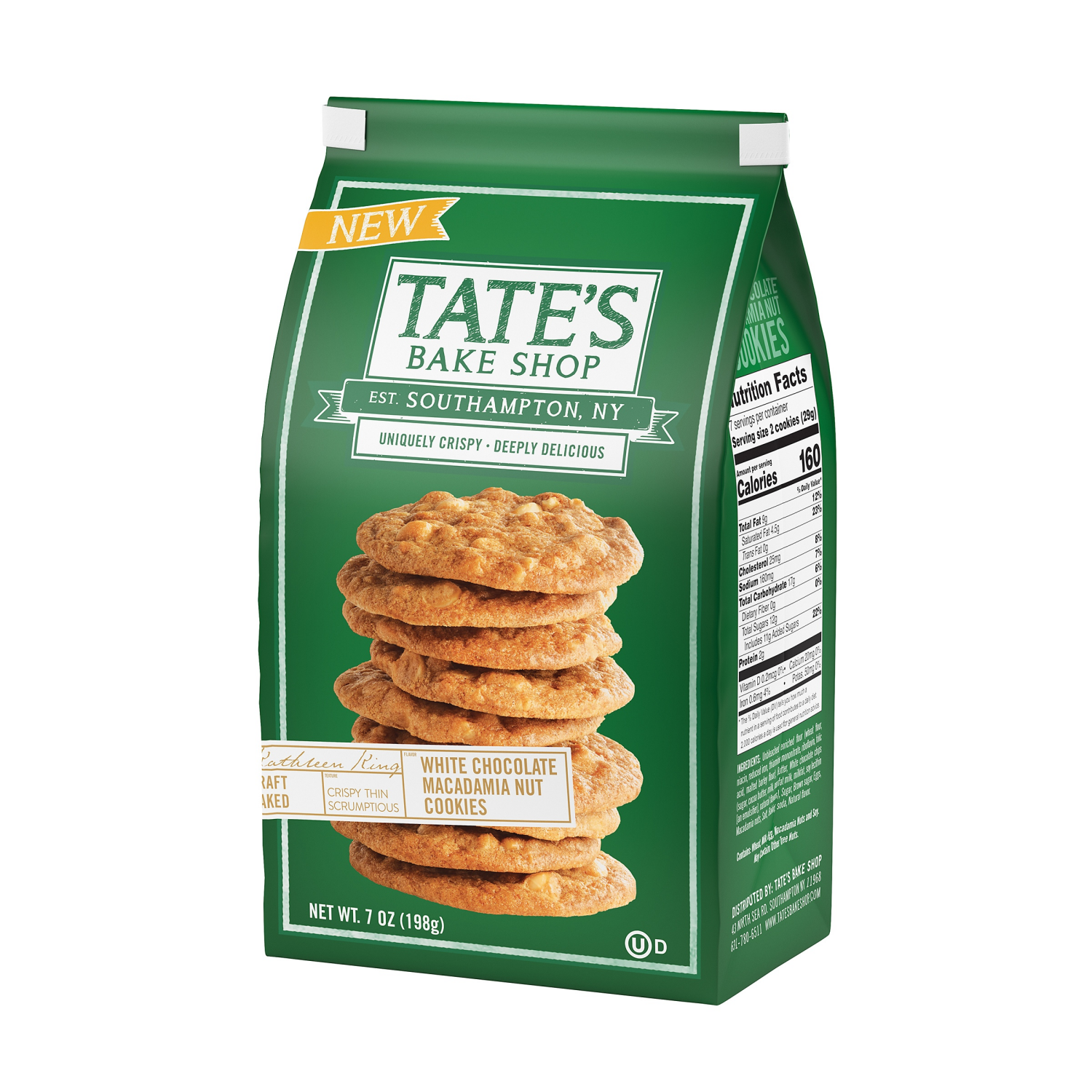 slide 5 of 5, Tates Cookies White Chocolate Macadamia 7 Oz, 7 oz