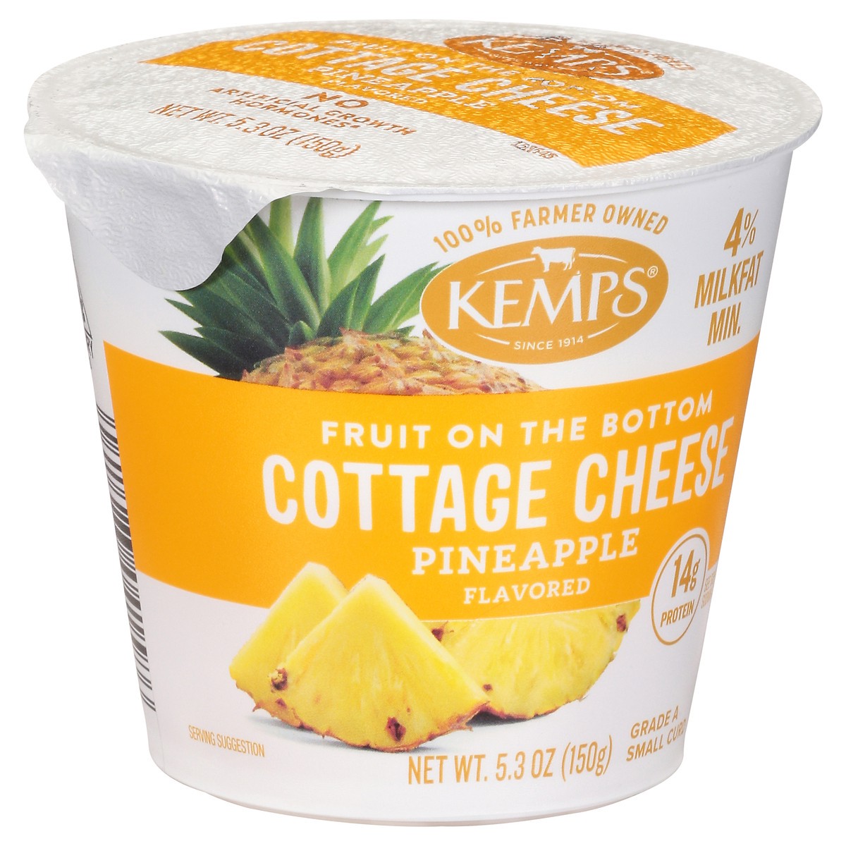 slide 3 of 14, Kemps Fruit On Bottom Pineapple Cottge Chse, 5.3 oz
