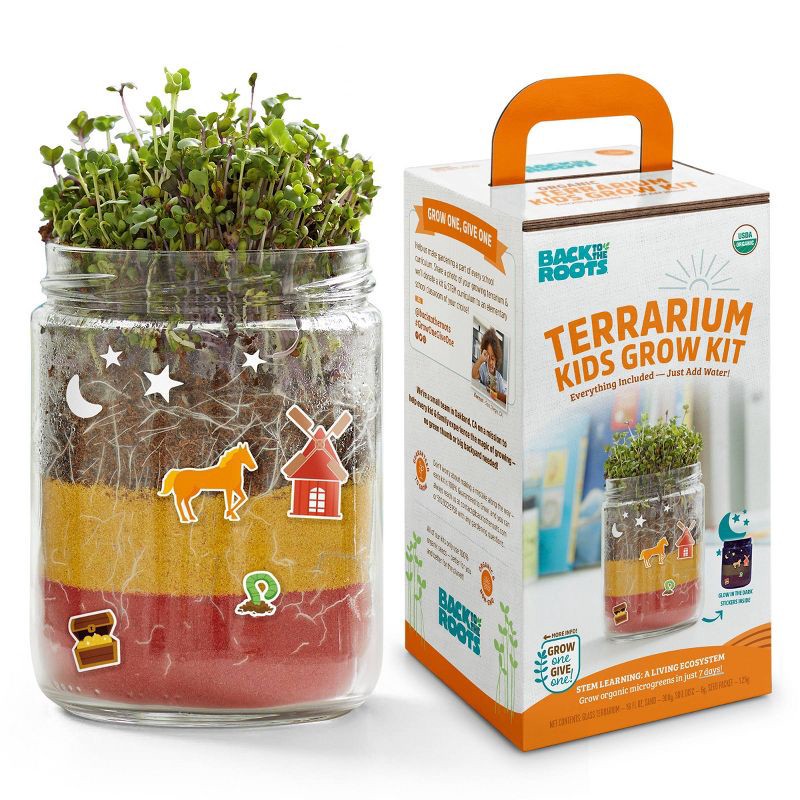 slide 1 of 10, Back to the Roots Organic Terrarium Kids Grow Kit, 1 ct