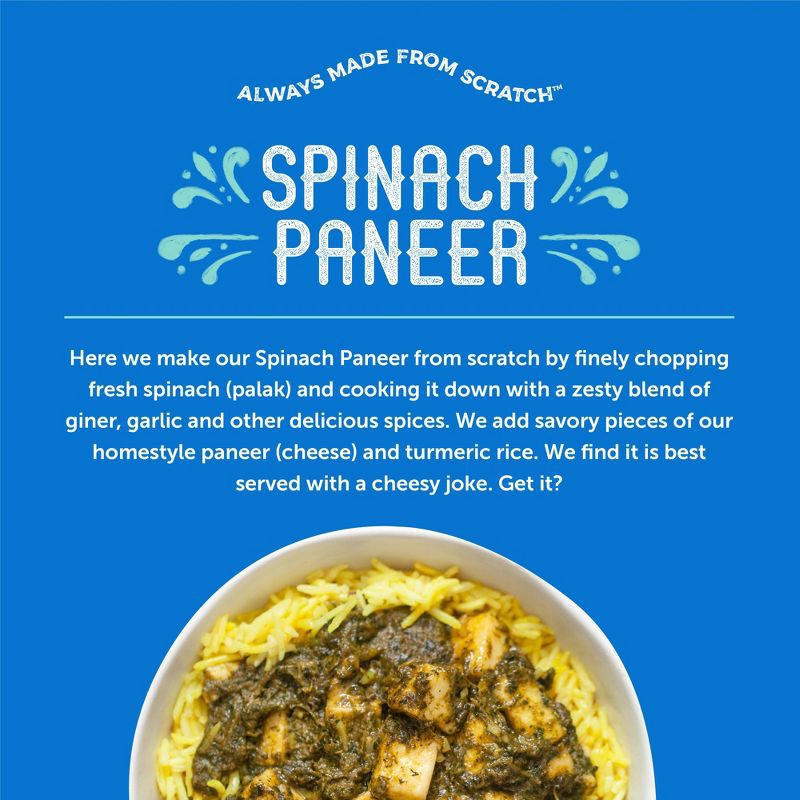 slide 7 of 8, Deep Indian Kitchen Gluten Free Frozen Spinach Paneer - 9oz, 9 oz