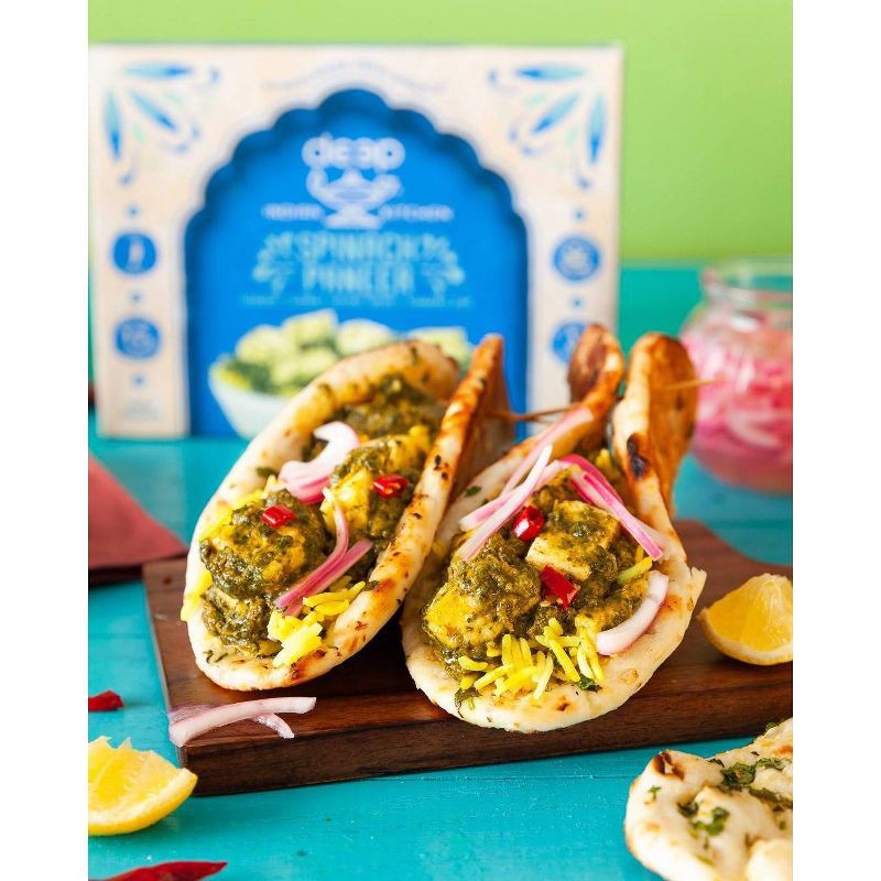 slide 8 of 8, Deep Indian Kitchen Gluten Free Frozen Spinach Paneer - 9oz, 9 oz
