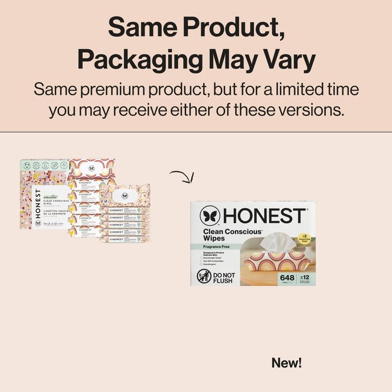slide 2 of 15, The Honest Company Plant-Based Baby Wipes made with over 99% Water - Variety Pack - 648ct, 648 ct