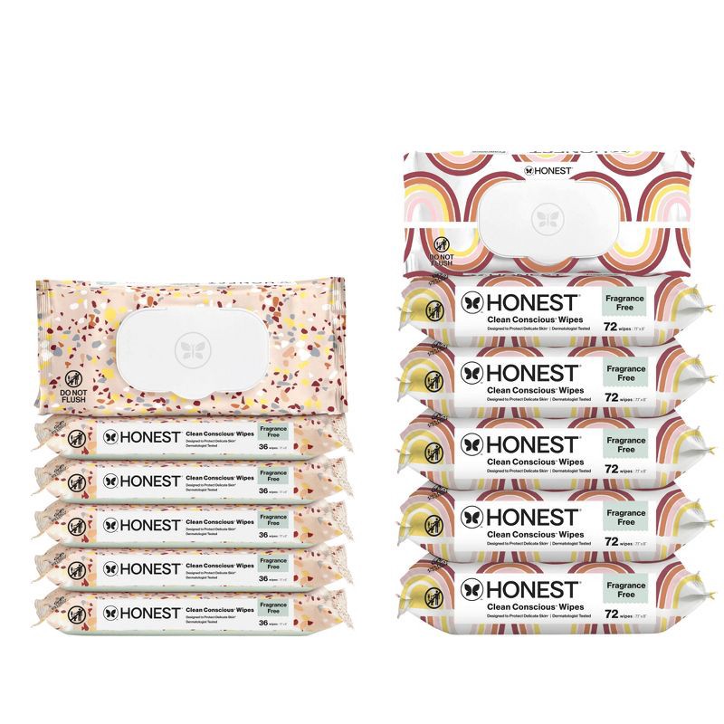 slide 10 of 15, The Honest Company Plant-Based Baby Wipes made with over 99% Water - Variety Pack - 648ct, 648 ct