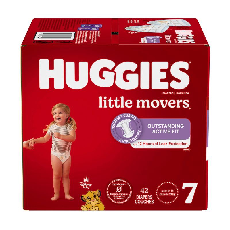 slide 2 of 15, Huggies Little Movers Diapers - Size 7 - 42ct, 7 x 42 ct