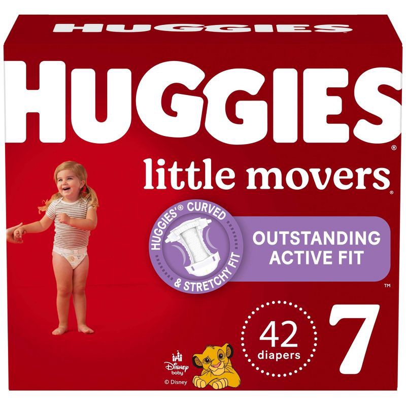 slide 1 of 15, Huggies Little Movers Diapers - Size 7 - 42ct, 7 x 42 ct