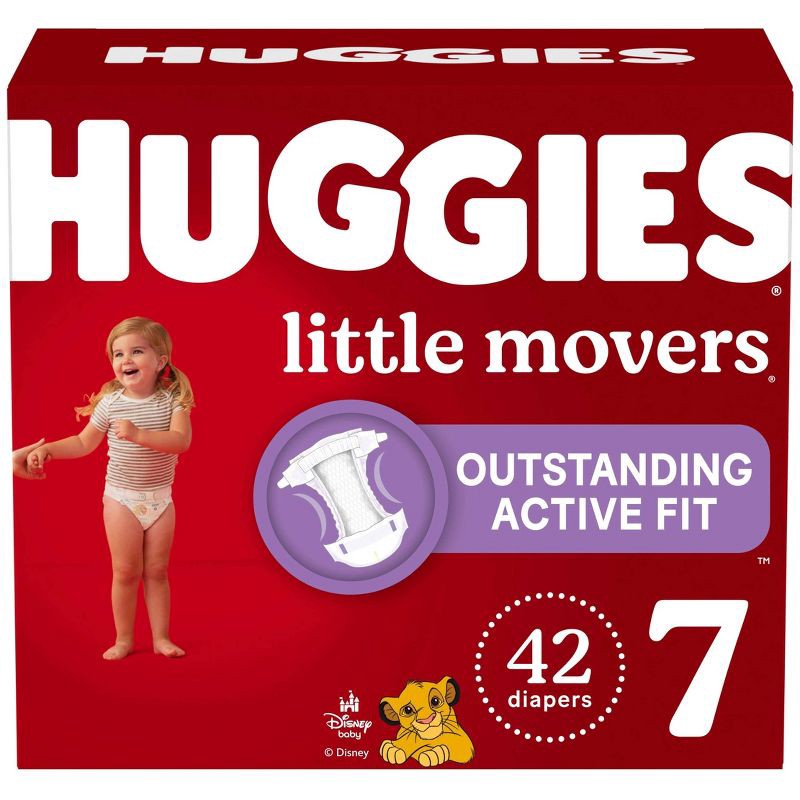 slide 1 of 10, Huggies Little Movers Active Fit Diapers - Size 7 - 42ct, 7 x 42 ct