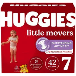 Huggies Little Movers Diapers - Size 7 - 42ct