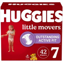 Huggies Little Movers Active Fit Diapers - Size 7 - 42ct