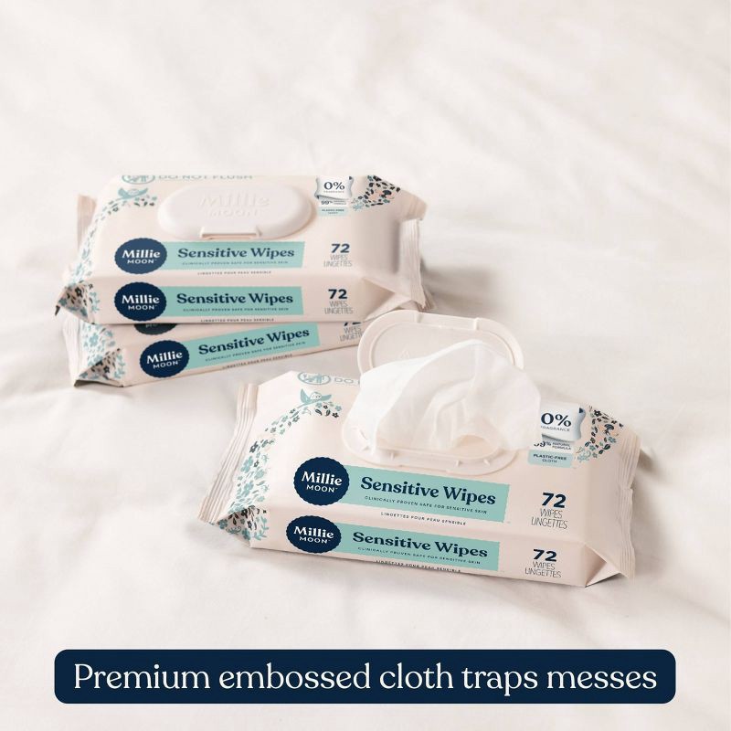 slide 7 of 8, Millie Moon Sensitive Wipes Multi Bag - 216ct, 216 ct