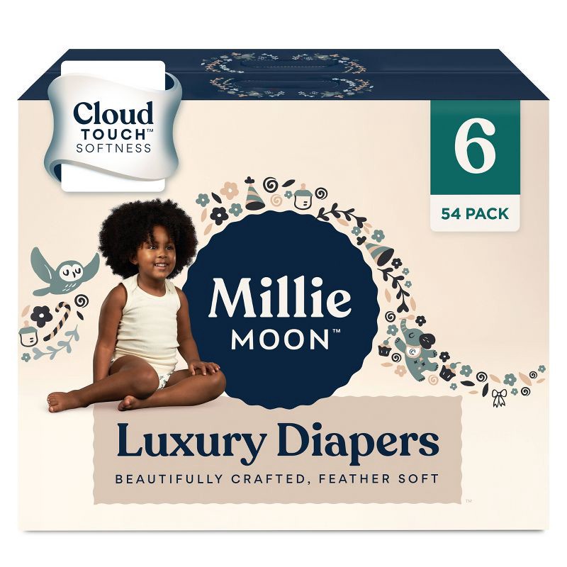 slide 1 of 10, Millie Moon Luxury Disposable Diapers - Size 6 - 54ct, 6 x 54 ct