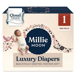 Millie Moon Luxury Disposable Diapers - Size 1 - 108ct