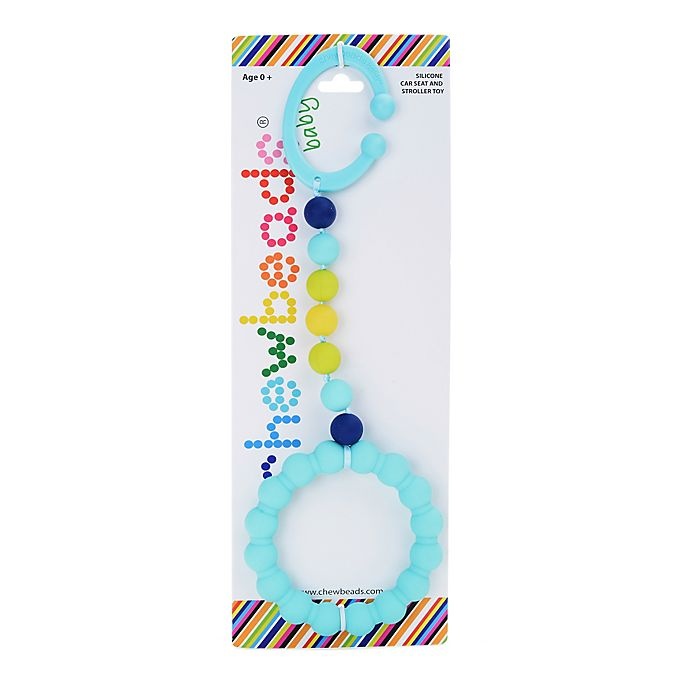 slide 2 of 3, Chewbeads Baby Gramercy Teether Stroller Toy - Turquoise, 1 ct