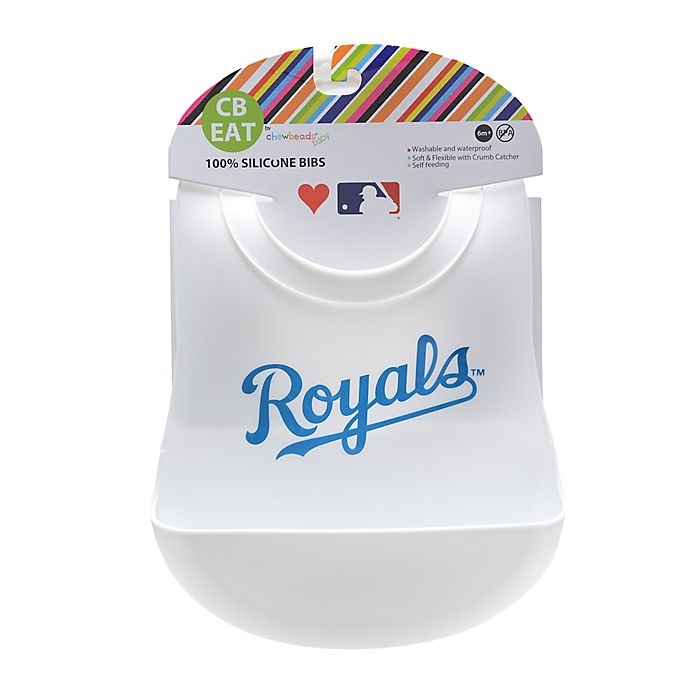 slide 2 of 2, chewbeads MLB Kansas City Royals Silicone Bib, 1 ct